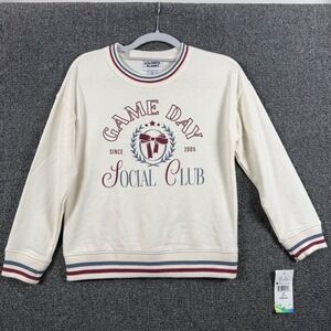 NWT Colorful Planet Kids 10 Graphic Crew Neck Pullover Sweatshirt Sporty Kidcore